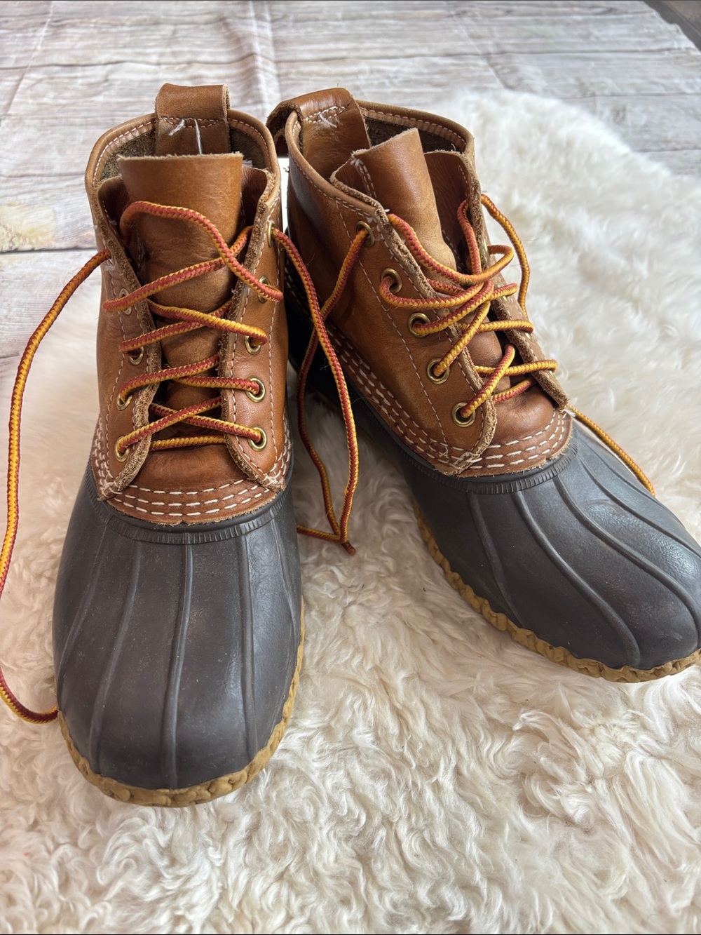 L.L. Bean Brown Leather Bean Boots